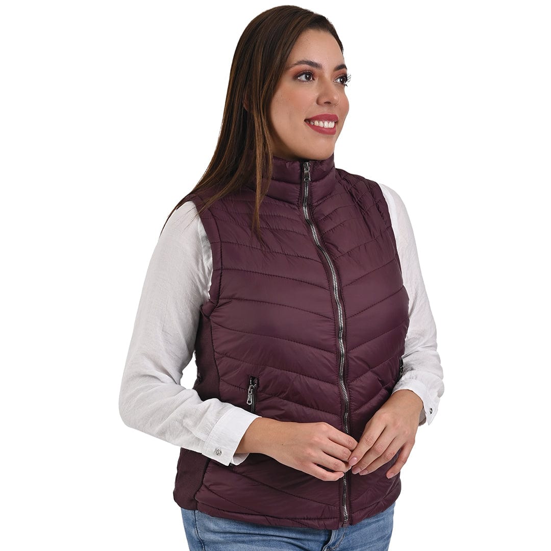 Chaleco tallas extra de Dama color vino